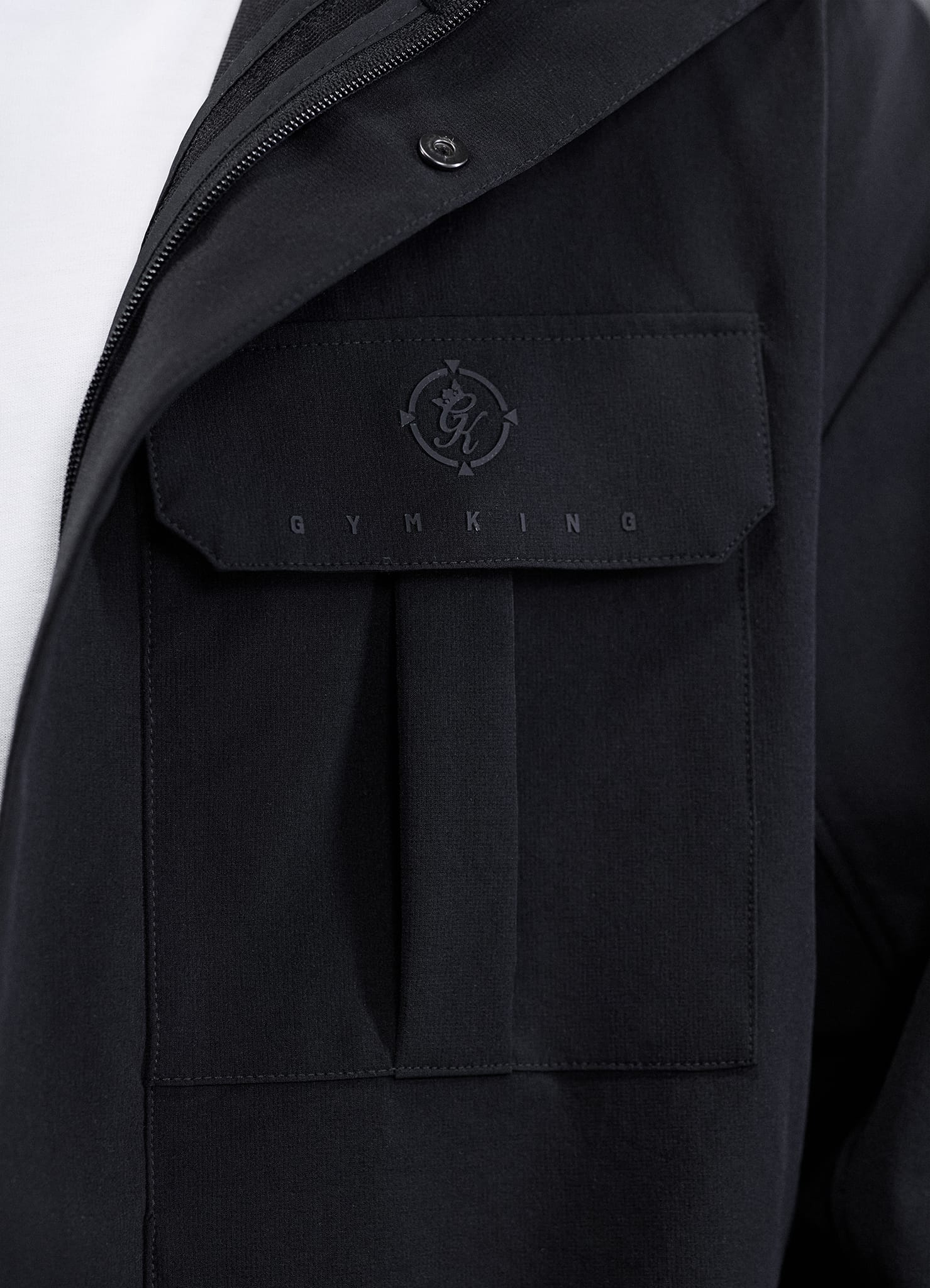 Gym King Rebellion Darkside Full Zip Track Top - Black