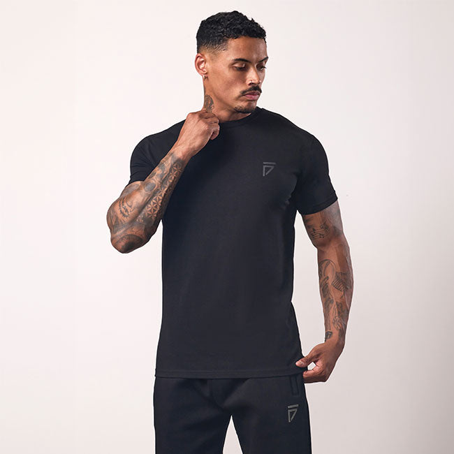 Gym King Fight Division Tee - Black/Black