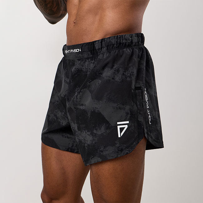 Gym King Fight Division Combat 5" Short - Graphite Abstract Print