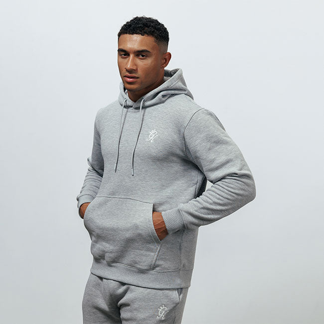 Gym King Fundamental Fleece Hoodie - Grey Marl
