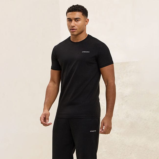 Gym King Fundamental Linear Tee - Black