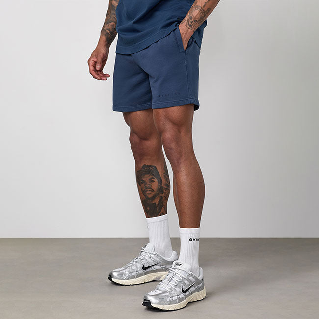 Gym King World Washed Short - Rich Blue