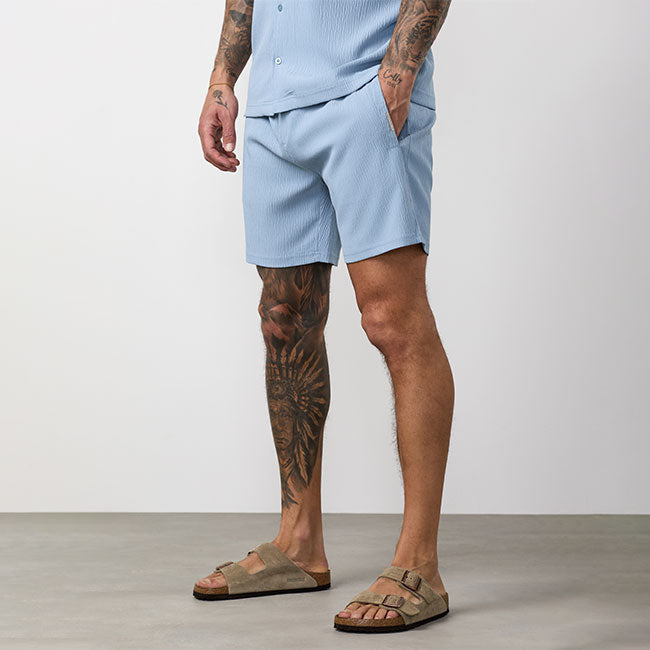 Gym King Signature Woven Short - Powder Blue