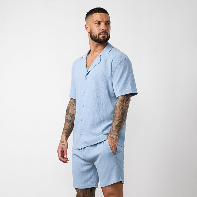 Gym King Signature Woven Shirt - Powder Blue
