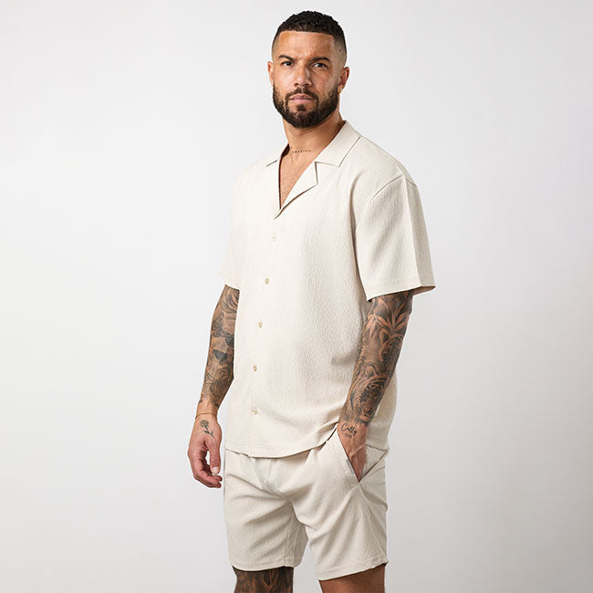 Gym King Signature Woven Texture Shirt - Clay
