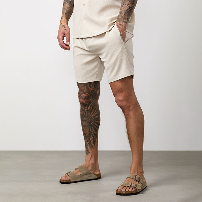 Gym King Signature Woven Texture Short - Clay
