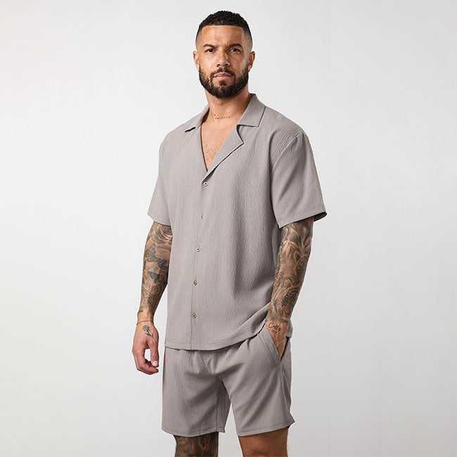 Gym King Signature Woven Shirt - Taupe