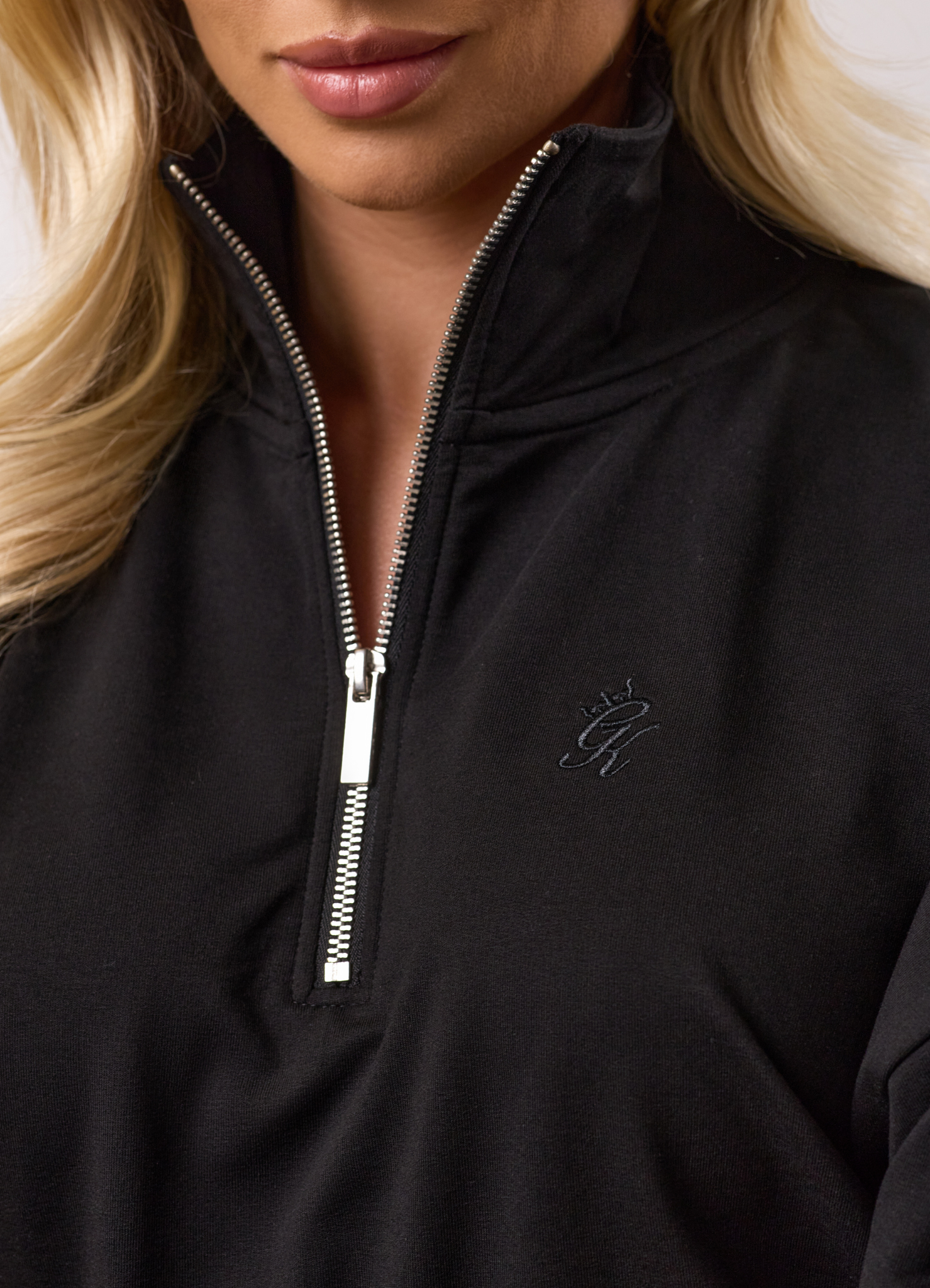 Gym King Victory Fleece 1/4 Zip Funnel - Black
