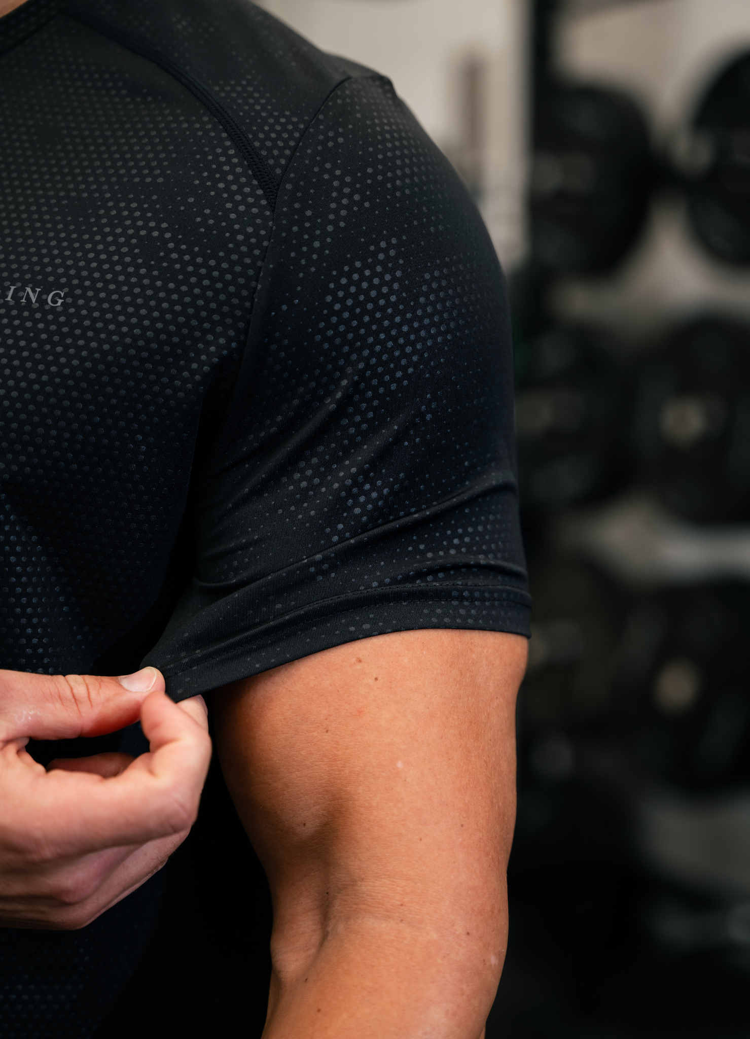 Gym King Debossed Pixel Tee - Black
