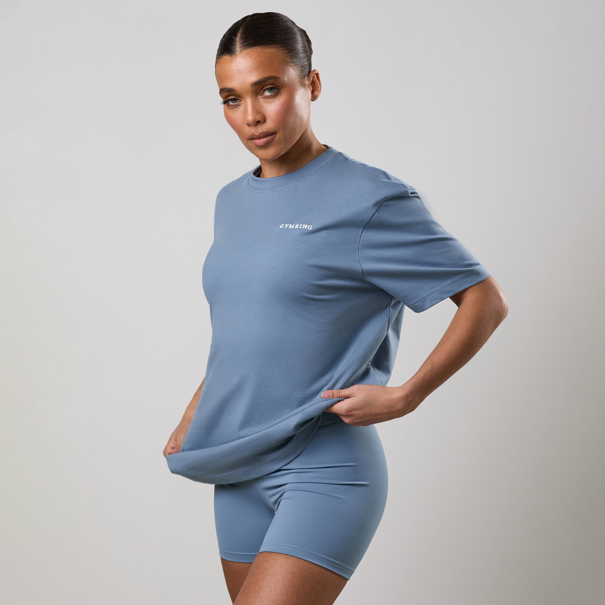 Gym King 365 Boyfriend Tee - Faded Indigo