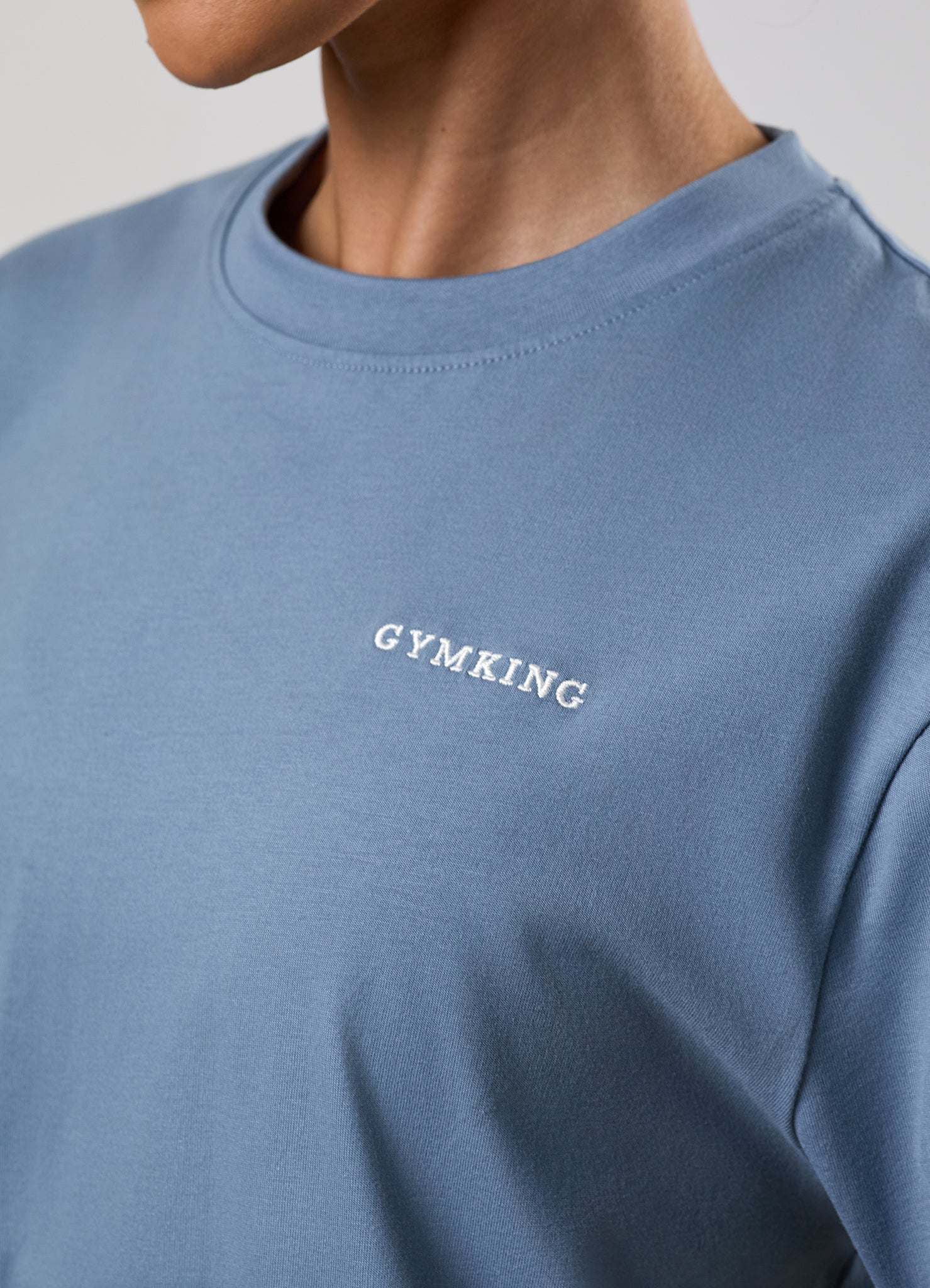 Gym King 365 Boyfriend Tee - Faded Indigo