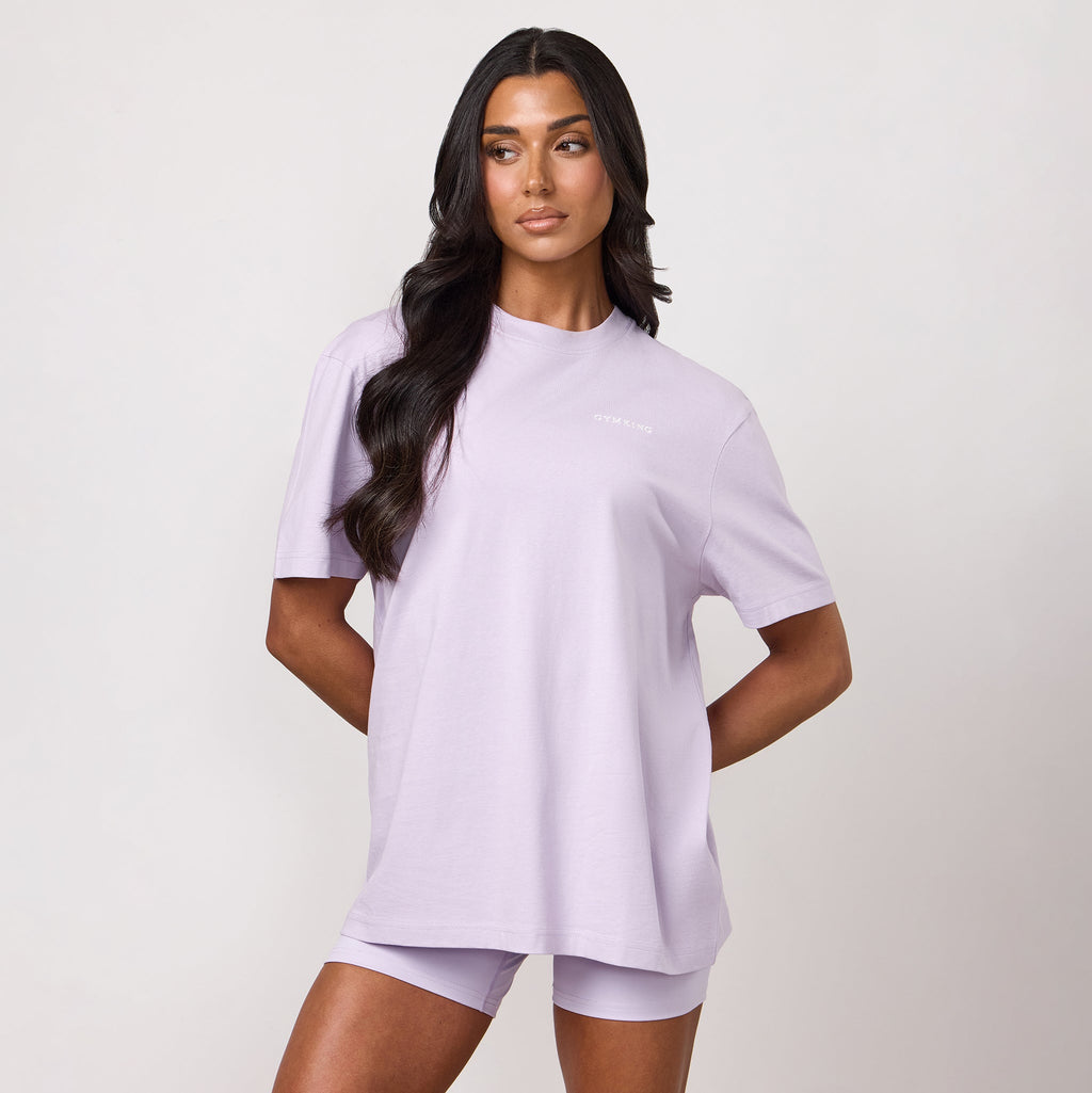 Gym King 365 Boyfriend Tee - Hyacinth
