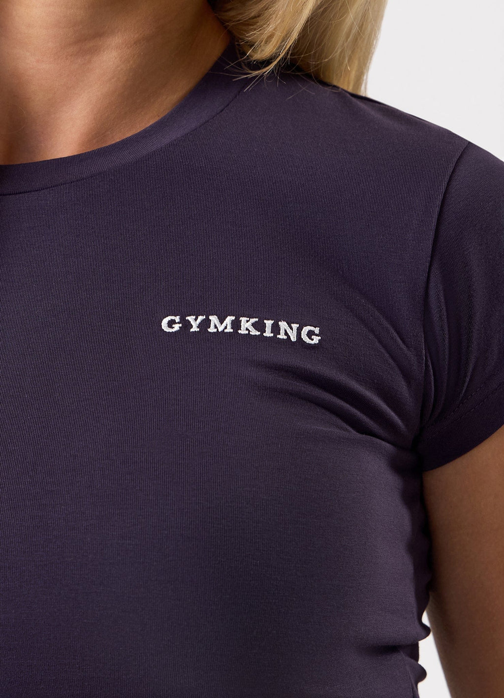 Gym King 365 Fitted Jersey Tee - Aubergine