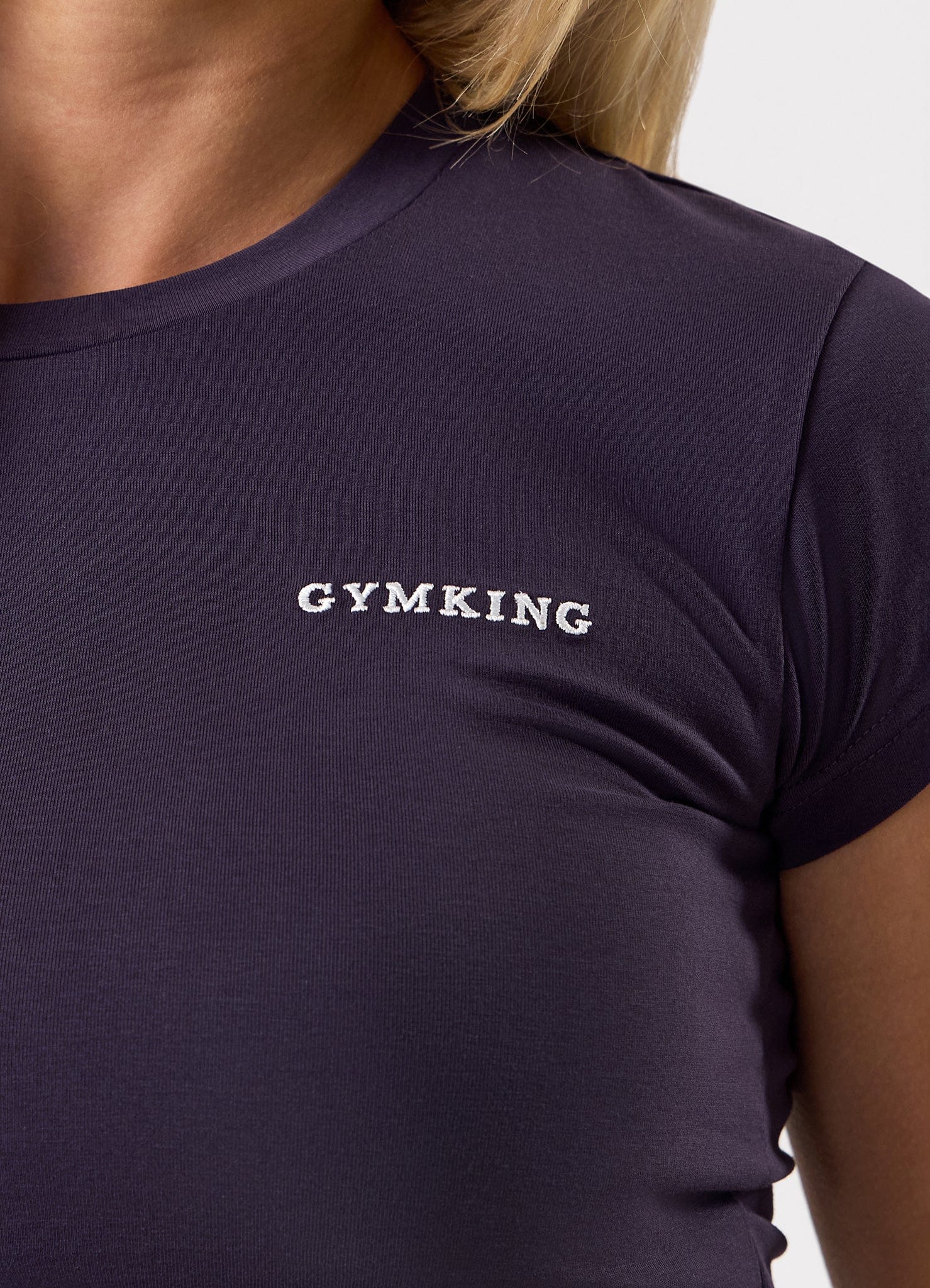 Gym King 365 Fitted Jersey Tee - Aubergine