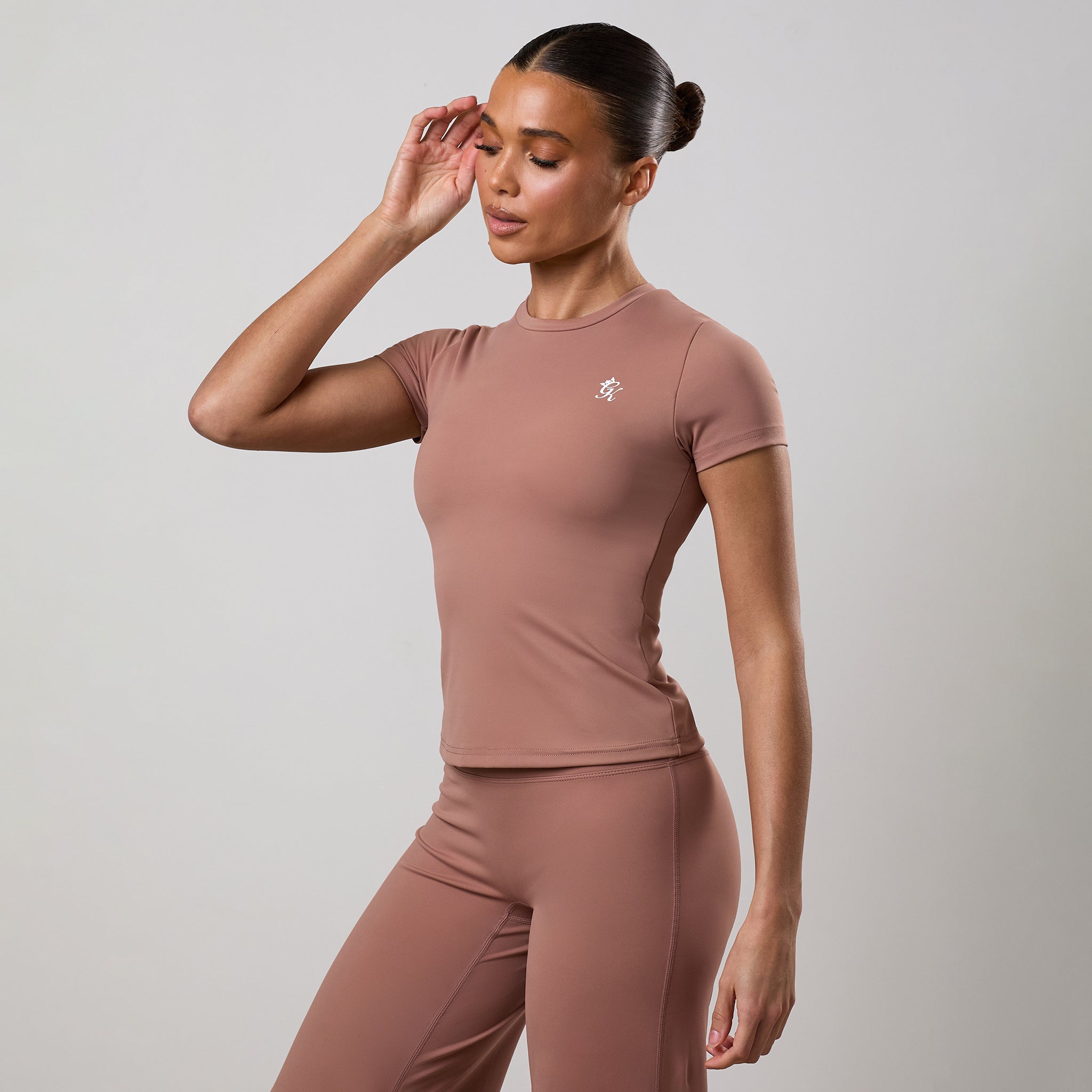 Gym King 365 Built-In Bra Tee - Pale Chestnut