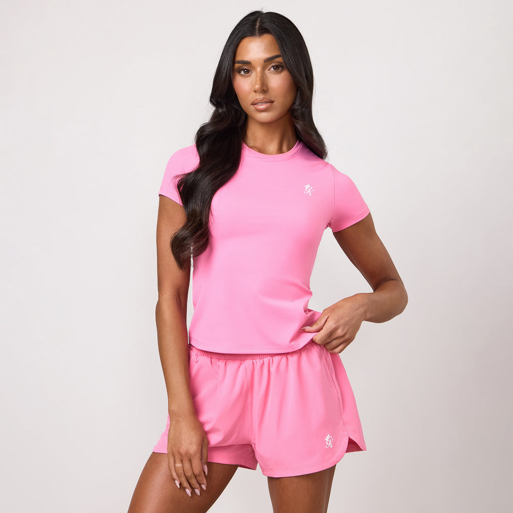 Gym King 365 Built-In Bra Tee - Carnation Pink