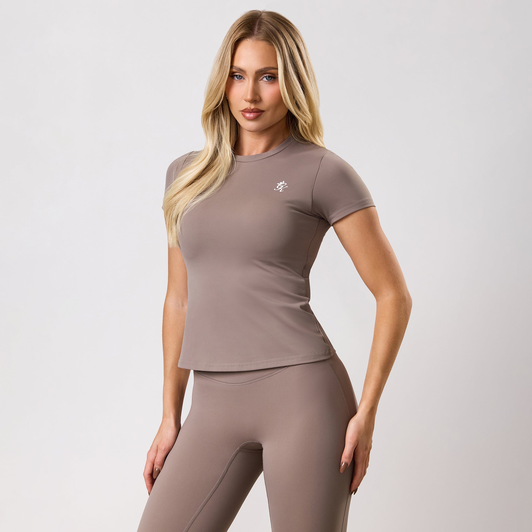 Gym King 365 Built-In Bra Tee - Truffle
