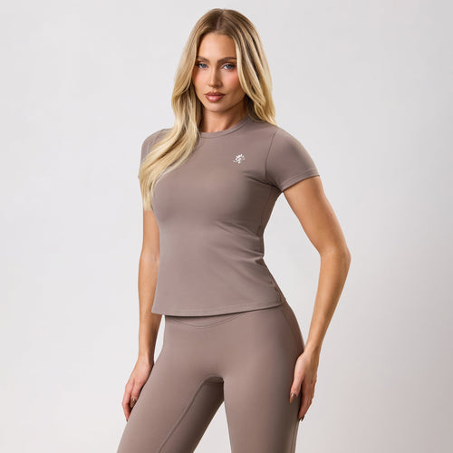 Gym King 365 Built-In Bra Tee - Truffle