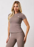 Gym King 365 Built-In Bra Tee - Truffle