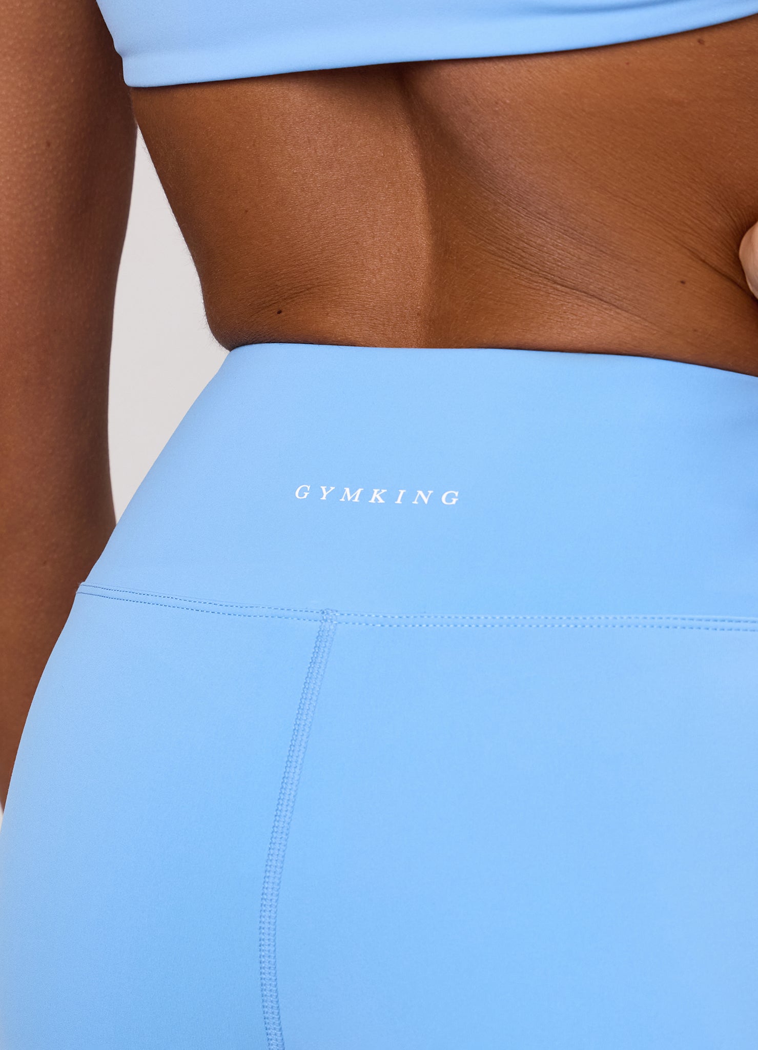 Gym King 365 5" Wrap Over Short - Blue Cotton