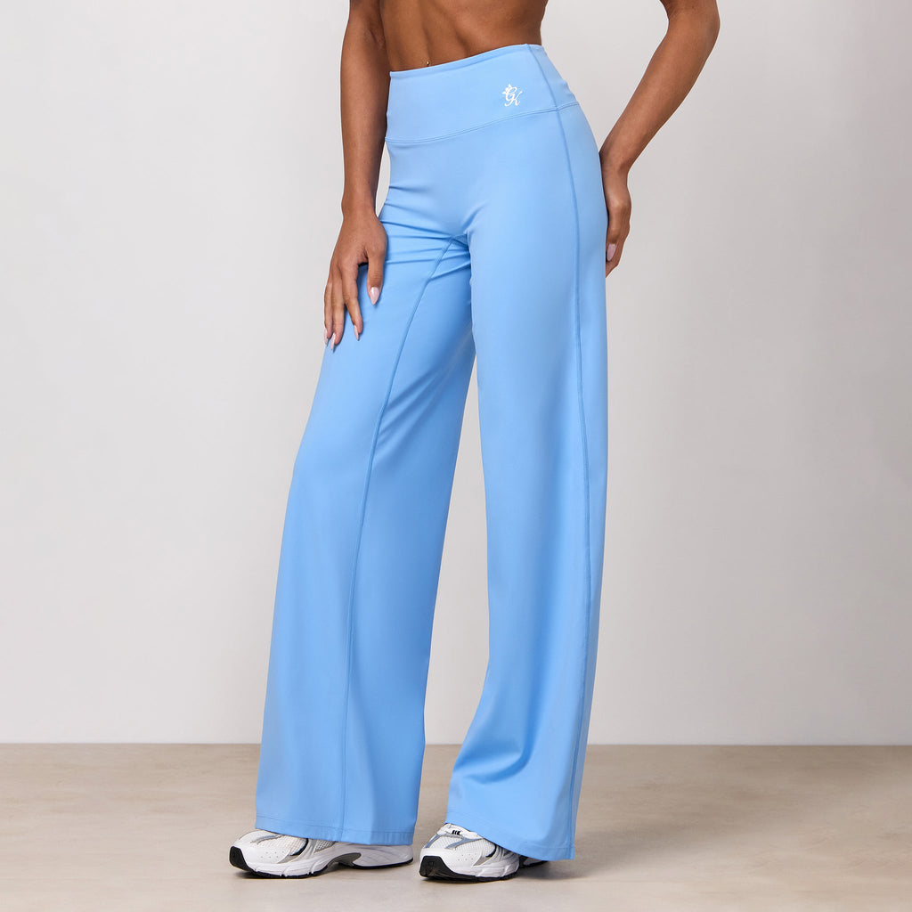 Gym King 365 Lightweight Straight Leg Yoga Pant Petite - Blue Cotton