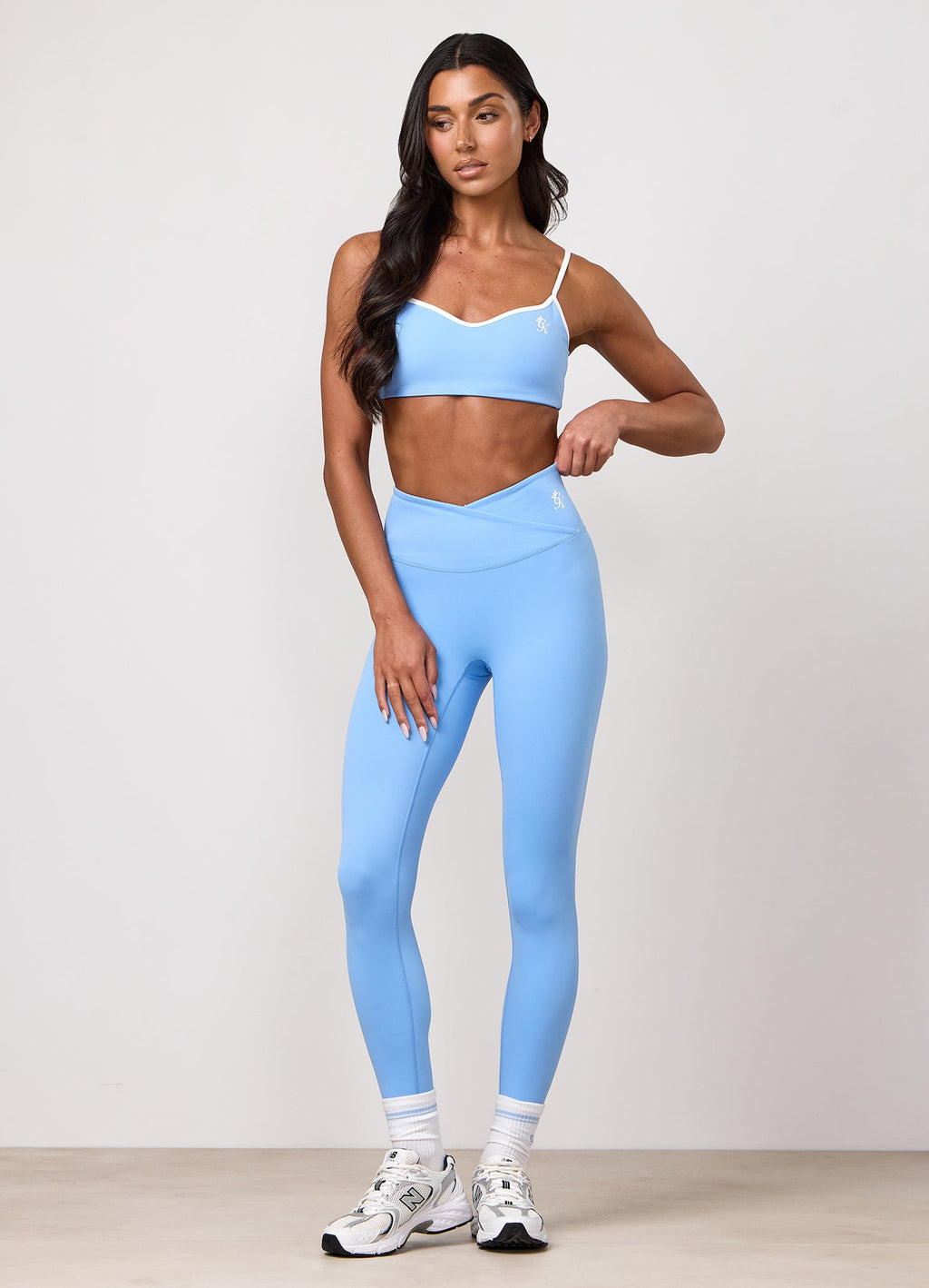 Gym King 365 Contrast Bra - Blue Cotton