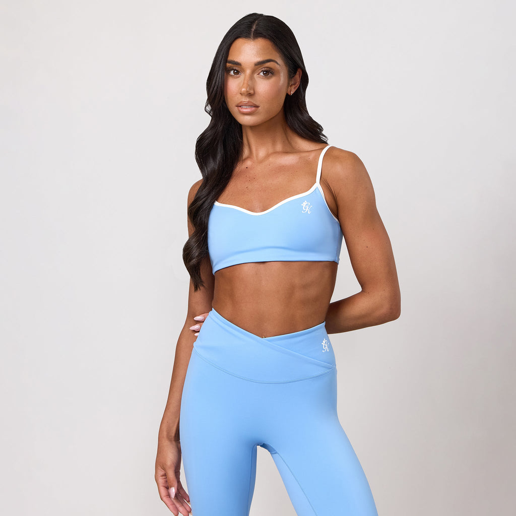 Gym King 365 Contrast Bra - Blue Cotton