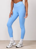 Gym King 365 Wrap Over Legging - Blue Cotton