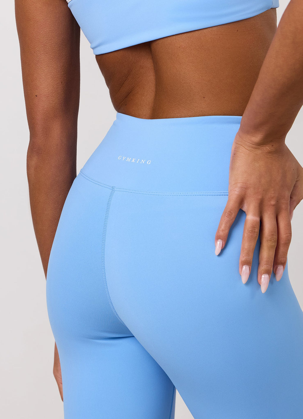 Gym King 365 Wrap Over Legging - Blue Cotton
