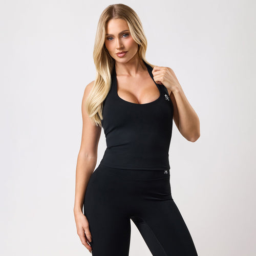 Gym King 365 Halter Neck Tank - Black