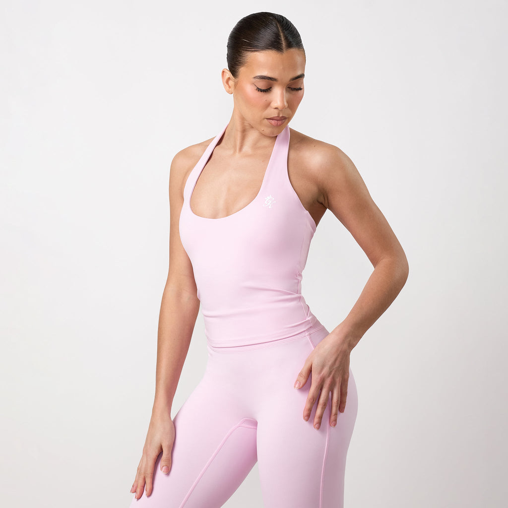 Gym King 365 Halter Neck Tank - Soft Pink