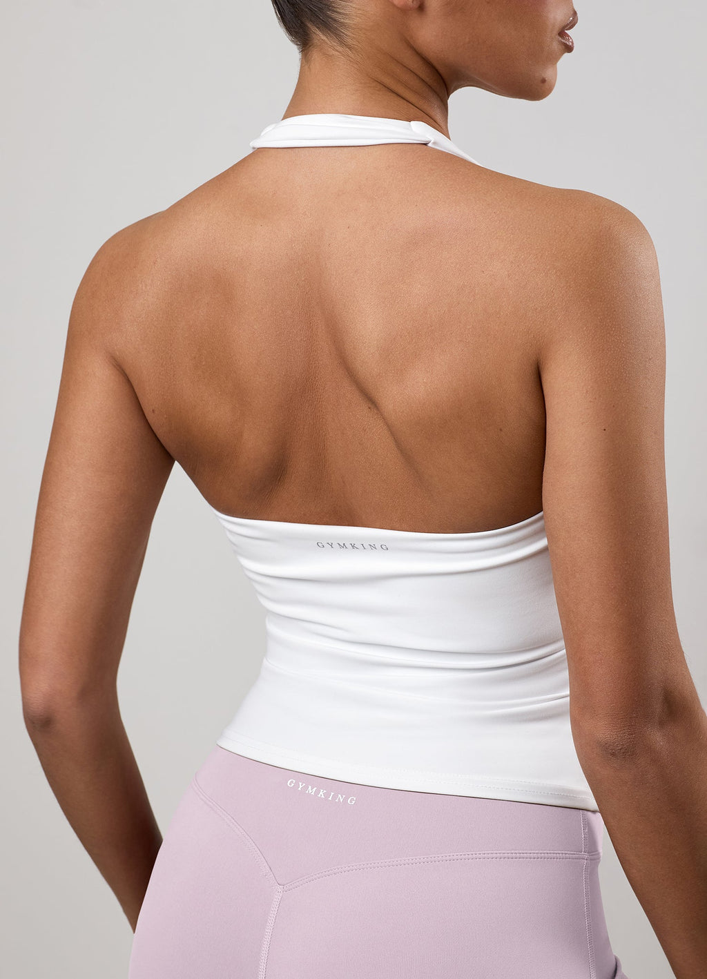 Gym King 365 Halter Neck Tank - White