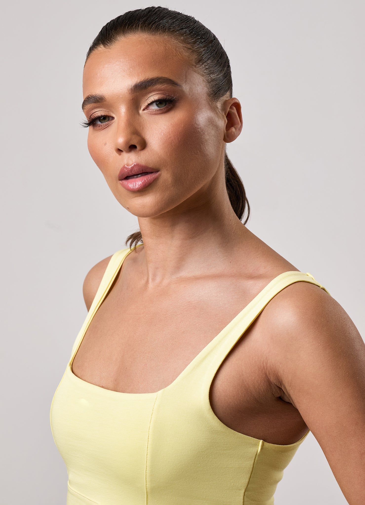 Gym King 365 Jersey Square Neck Tank - Sherbet Lemon