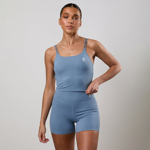 Gym King 365 Long Line Tank - Faded Indigo