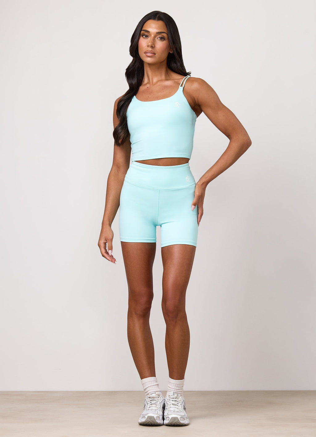 Gym King 365 Long Line Tank - Pale Turquoise