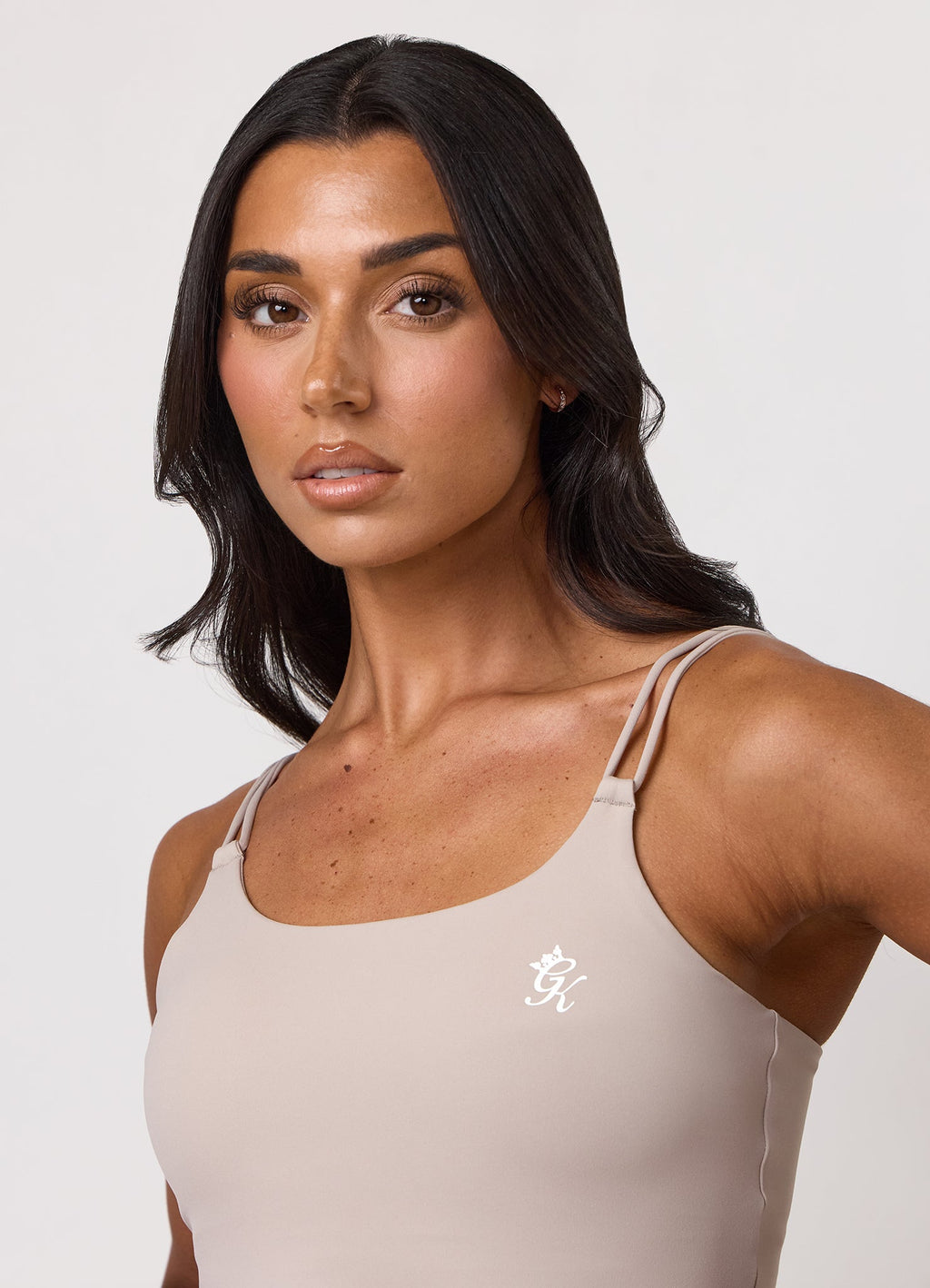 Gym King 365 Long Line Tank - Taupe