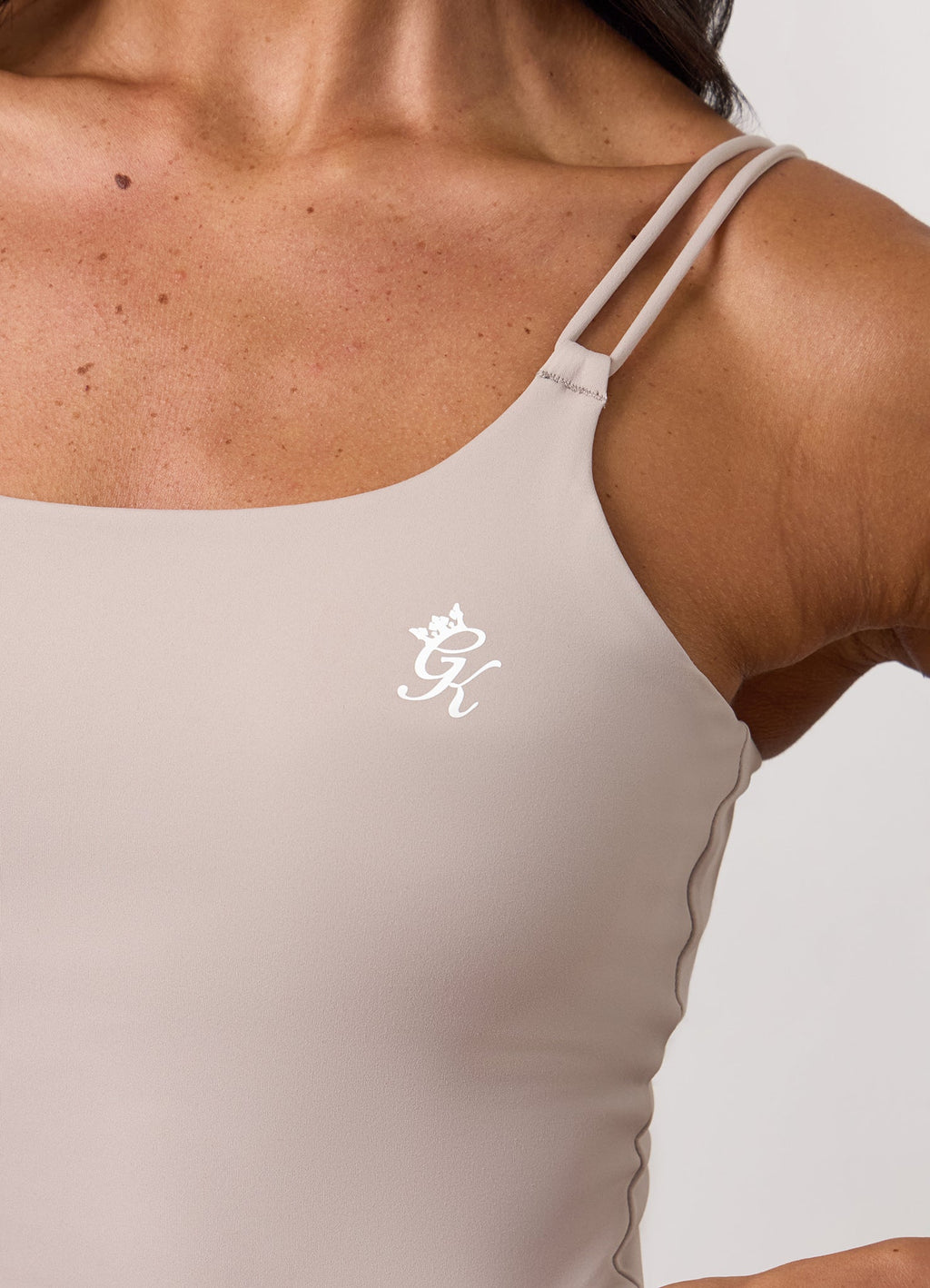 Gym King 365 Long Line Tank - Taupe