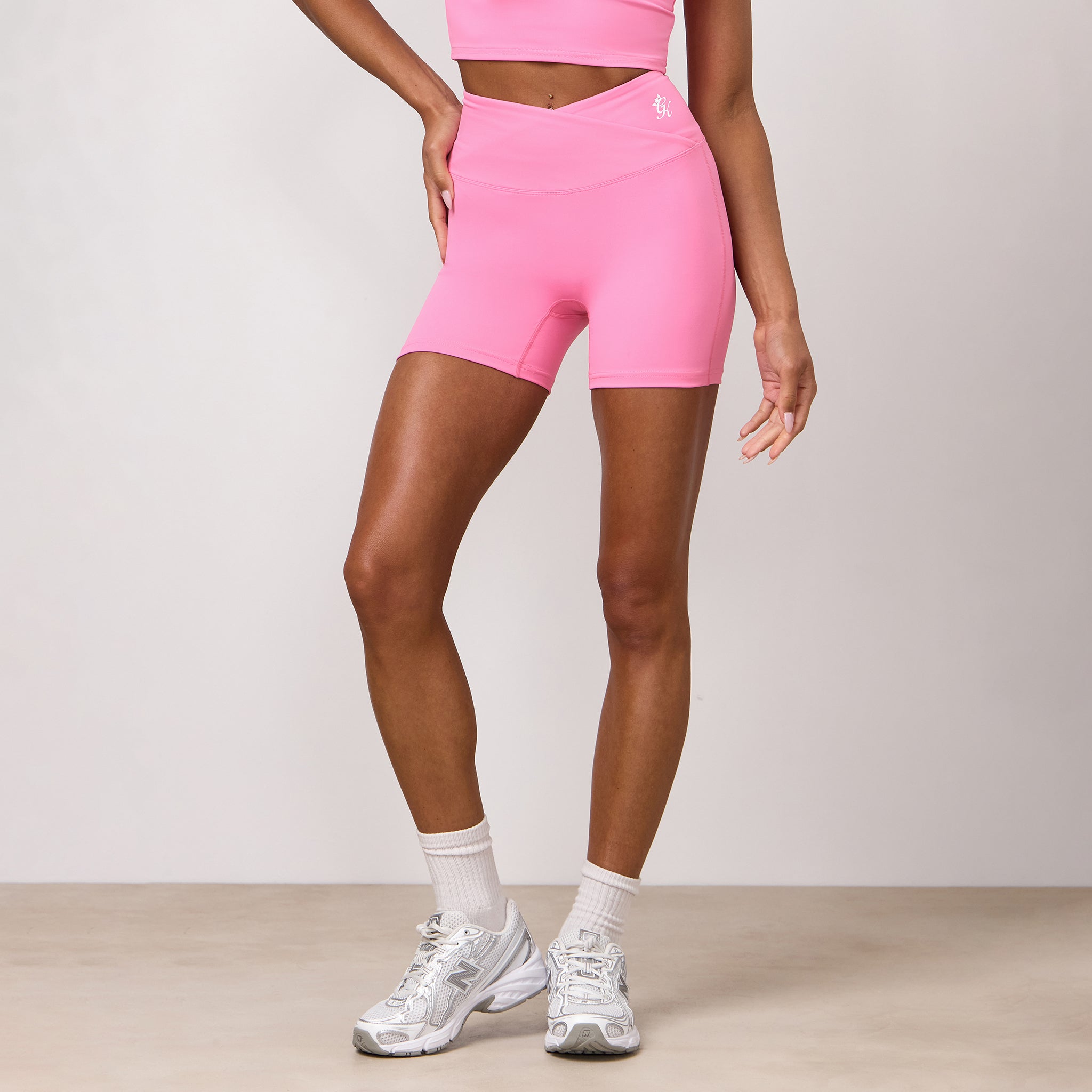 Gym King 365 5" Wrap Over Short - Carnation Pink