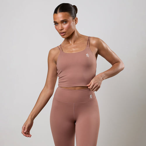Gym King 365 Long Line Tank - Pale Chestnut