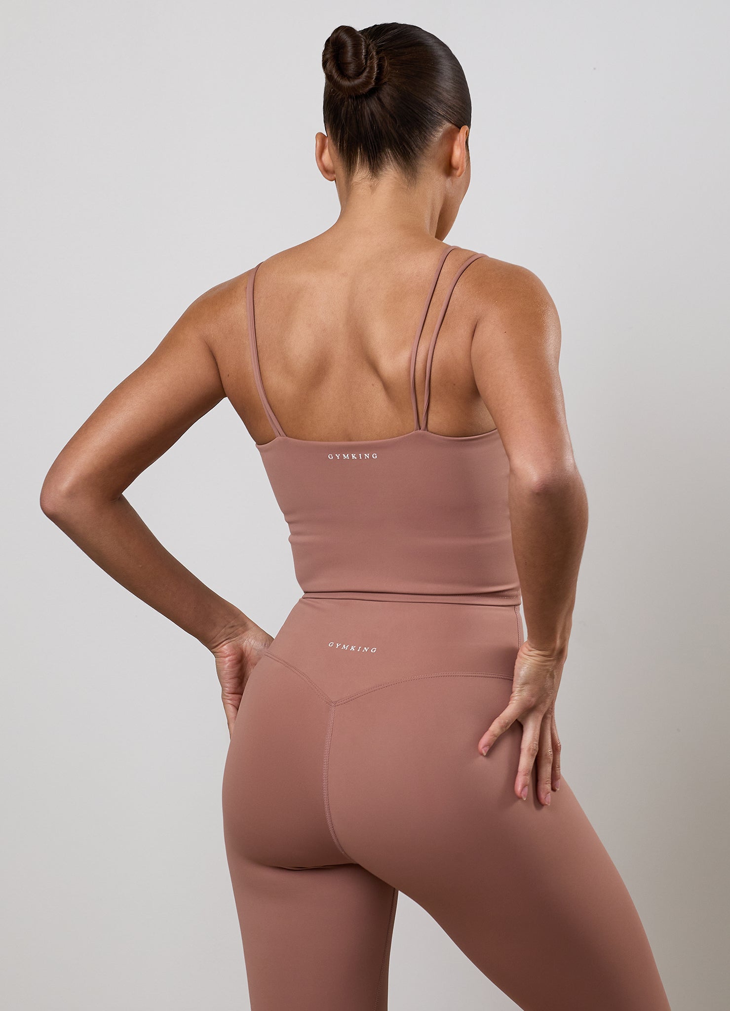 Gym King 365 Long Line Tank - Pale Chestnut