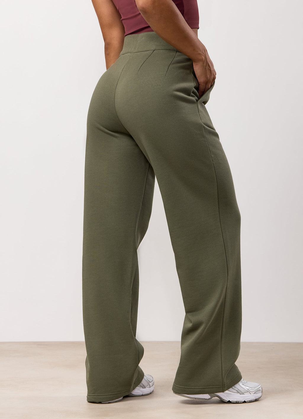 Gym King Powered By Belief Straight Leg Jogger - Warm Khaki