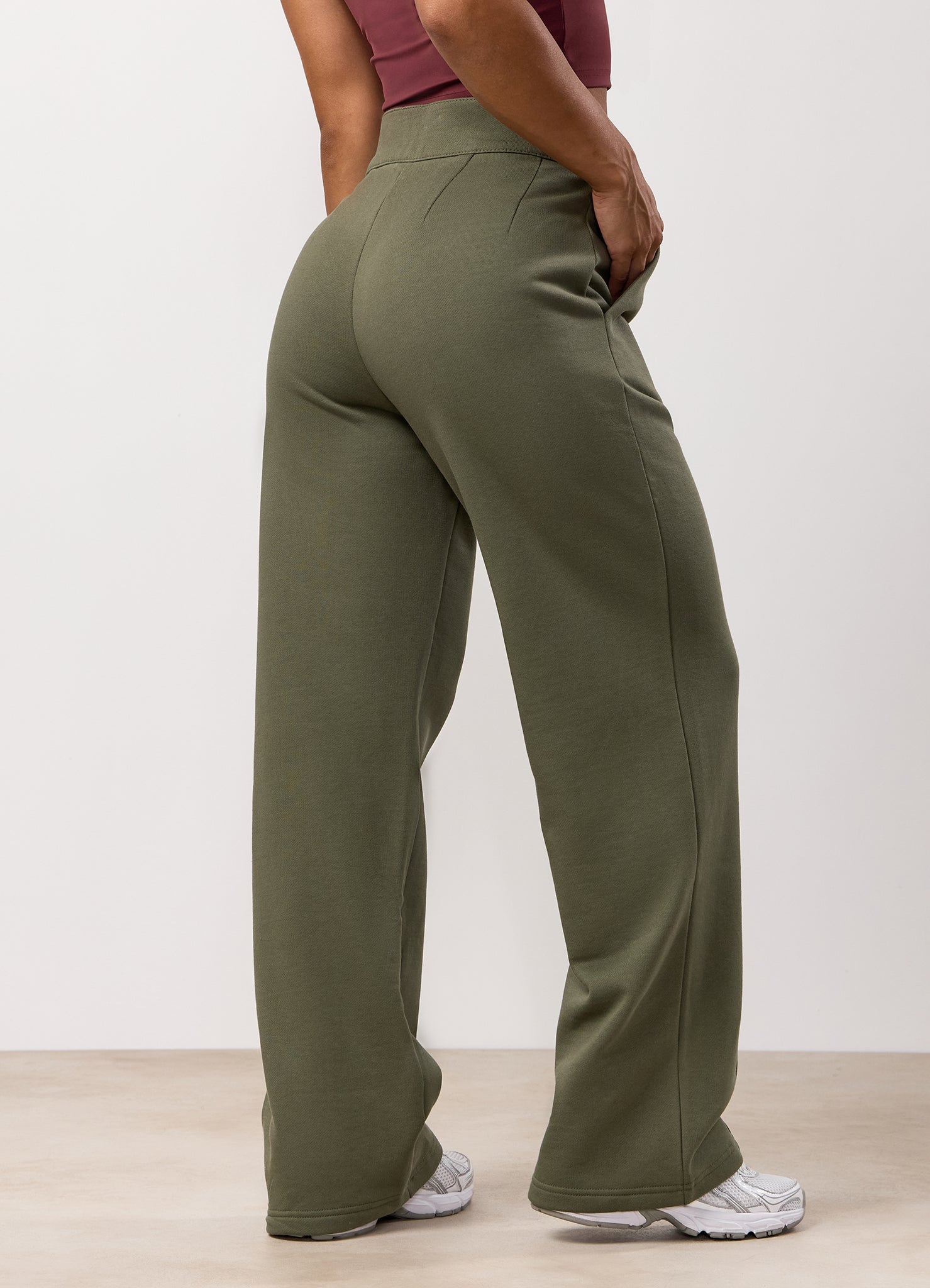 Gym King Powered By Belief Straight Leg Jogger - Warm Khaki