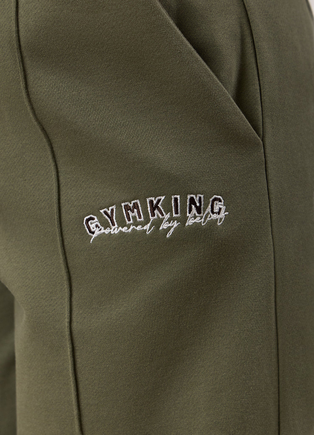 Gym King Powered By Belief Straight Leg Jogger - Warm Khaki