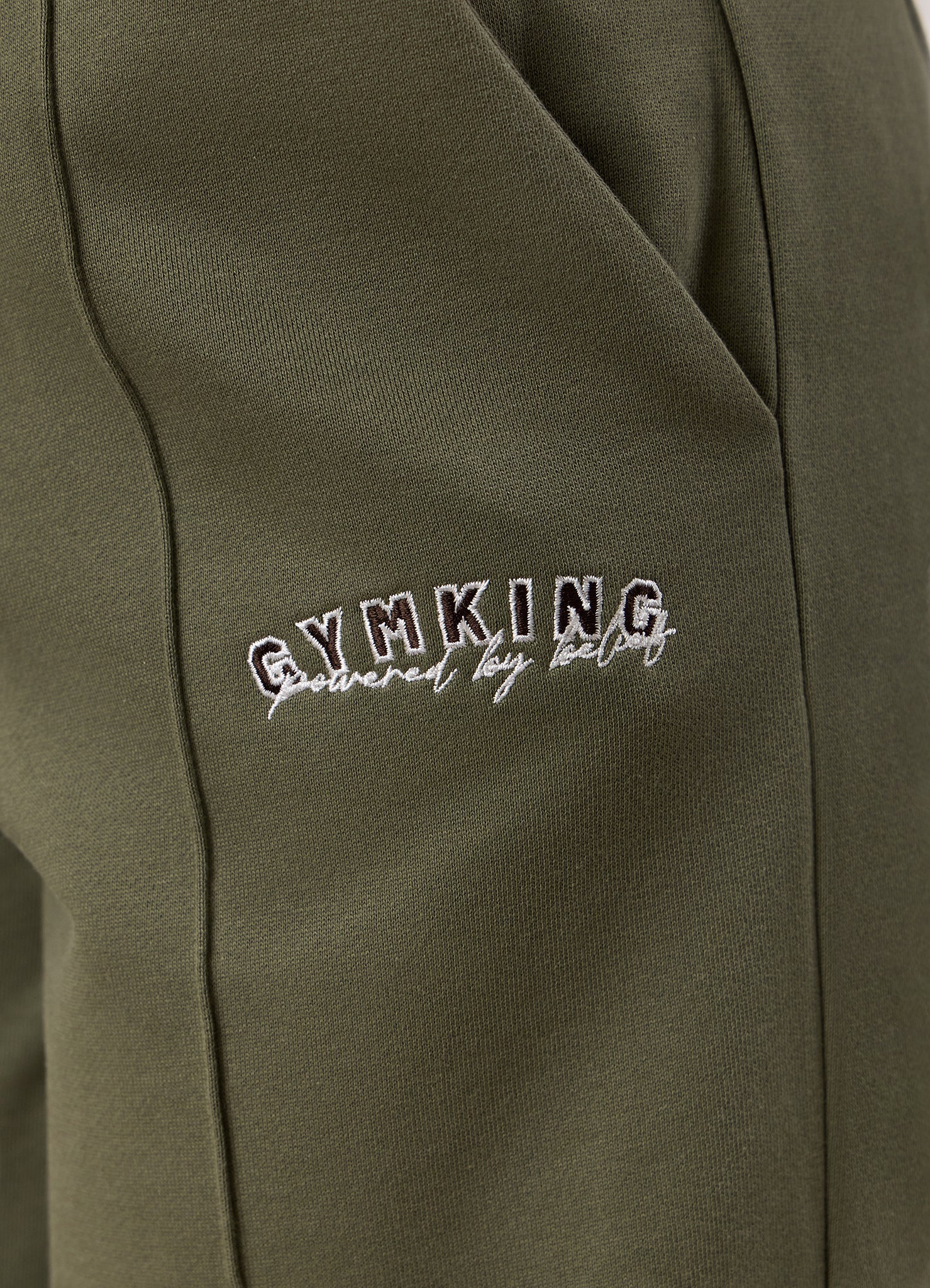 Gym King Powered By Belief Straight Leg Jogger - Warm Khaki
