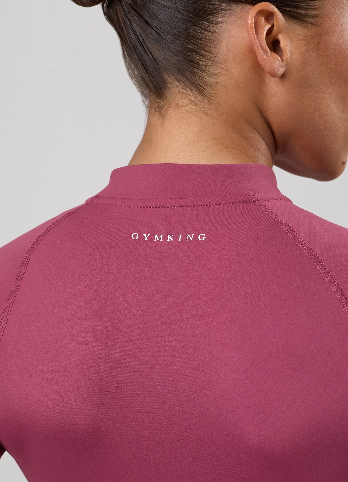 Gym King 365 Long Sleeve Full Zip Funnel - Berry