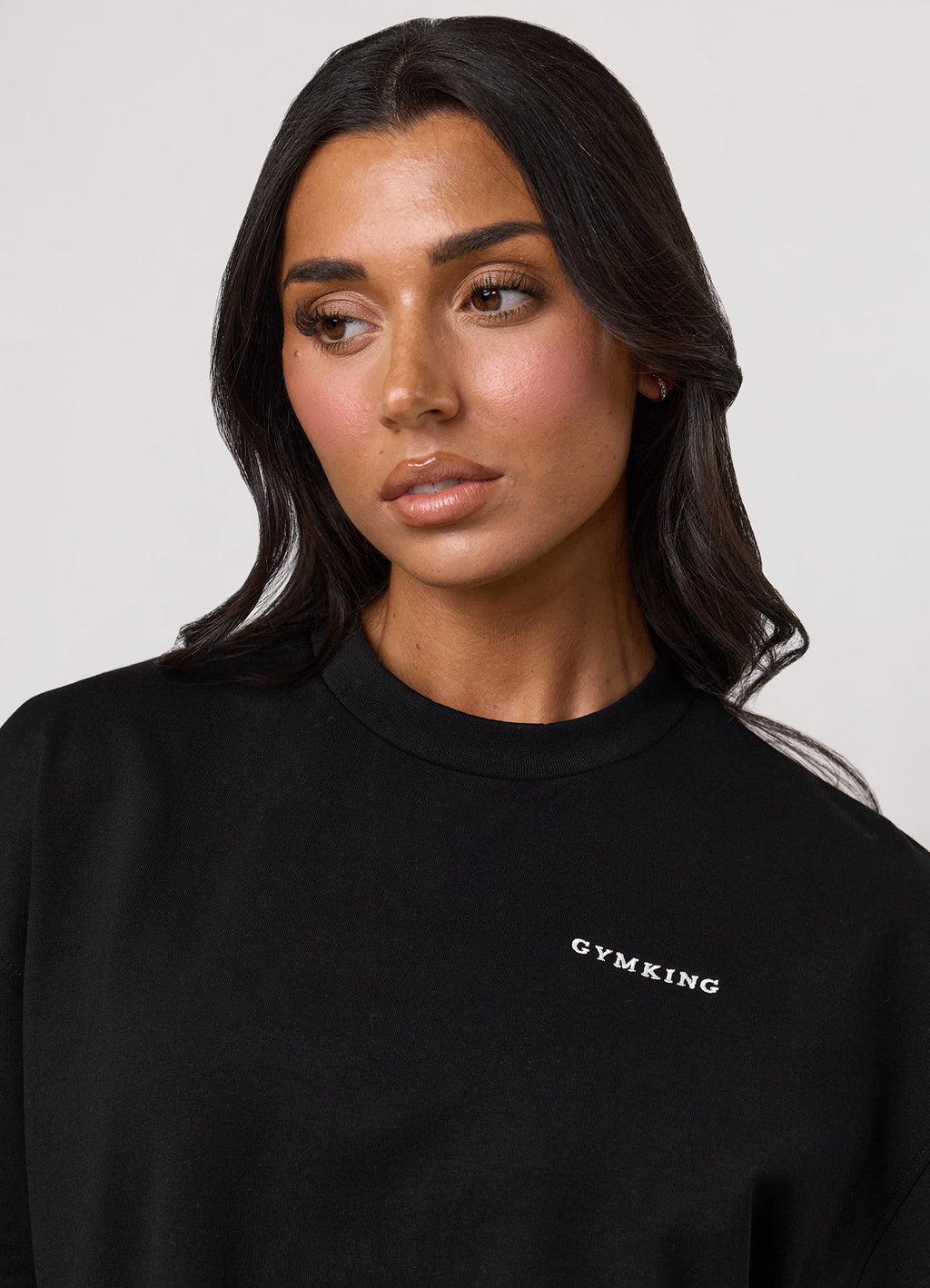 Gym King 365 Micro Loopback Boxy Tee - Black
