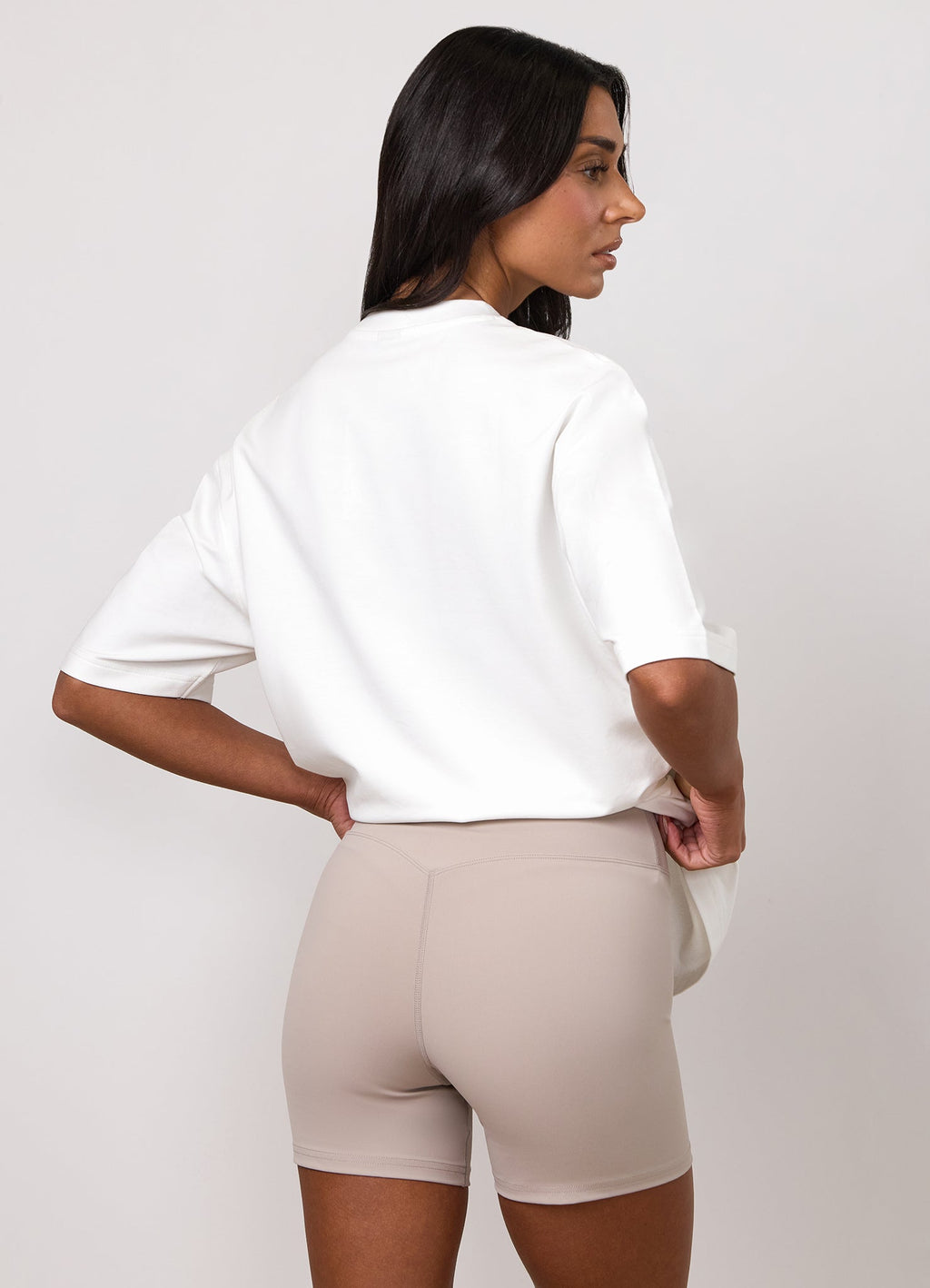 Gym King 365 Micro Loopback Boxy Tee - Cream