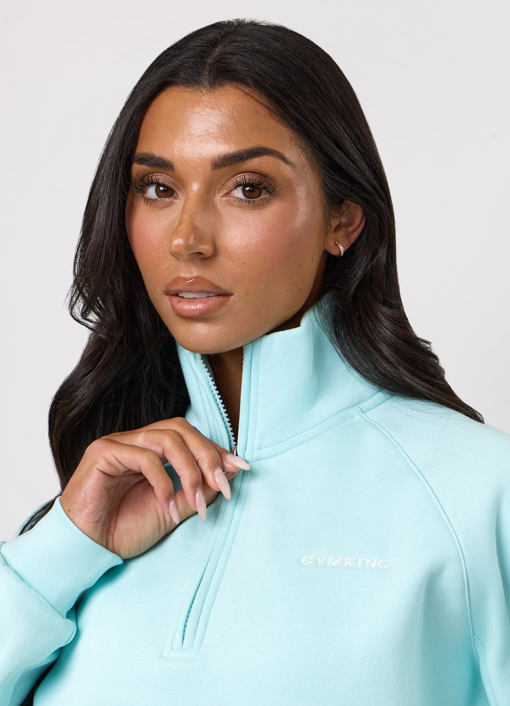 Gym King 365 Raglan Sleeve Funnel - Pale Turquoise