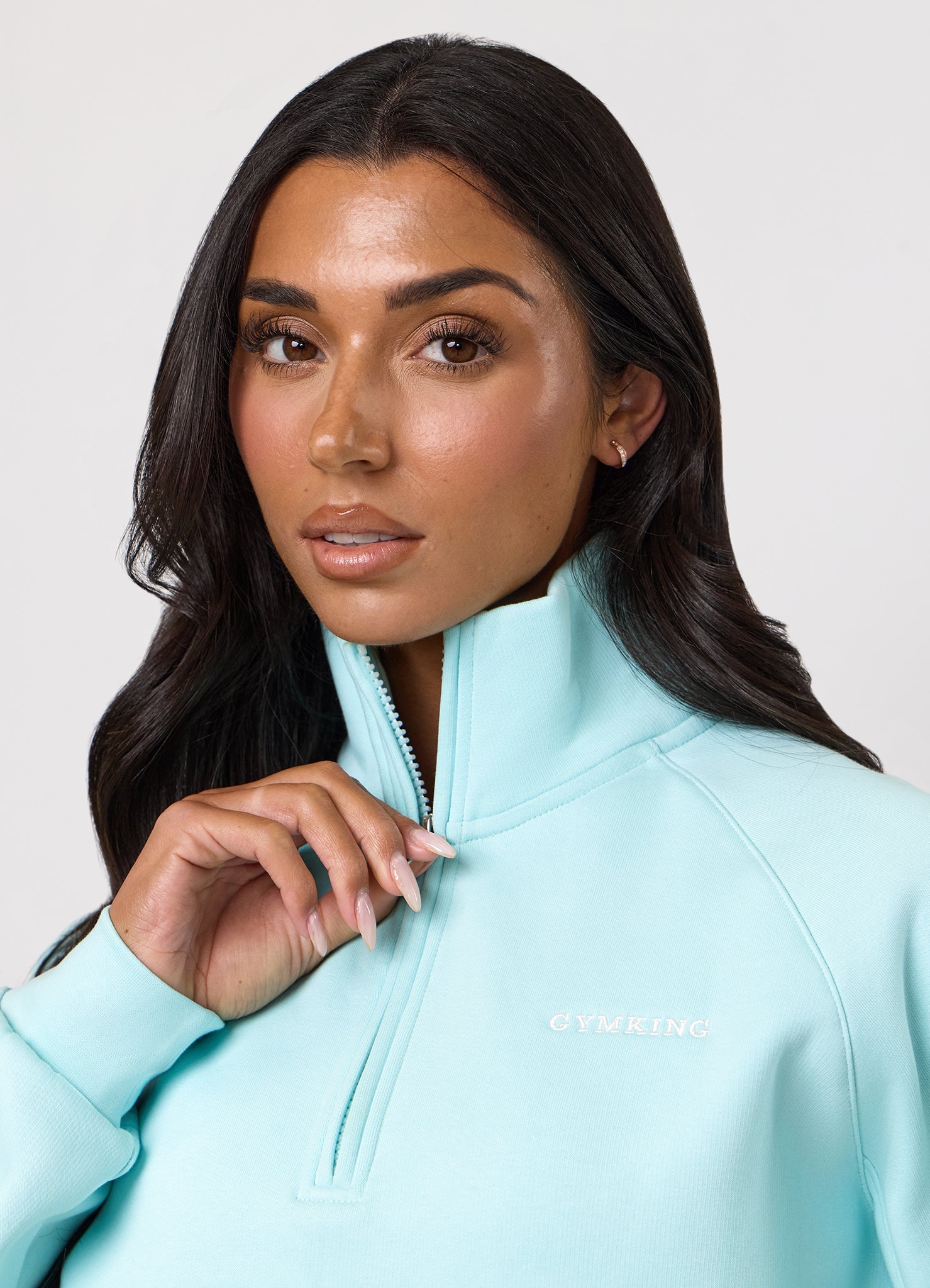 Gym King 365 Raglan Sleeve Funnel - Pale Turquoise