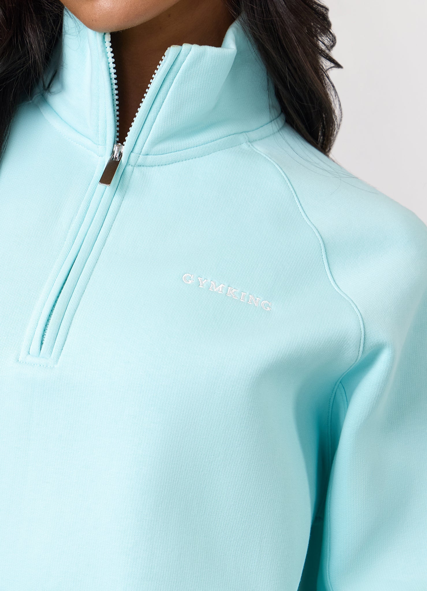 Gym King 365 Raglan Sleeve Funnel - Pale Turquoise